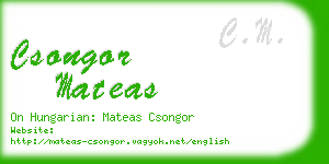 csongor mateas business card